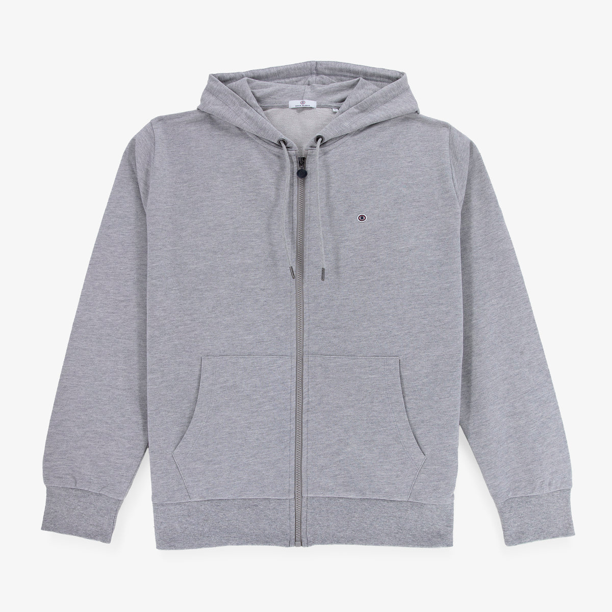 Sweat zippé à capuche Sidney en coton gris