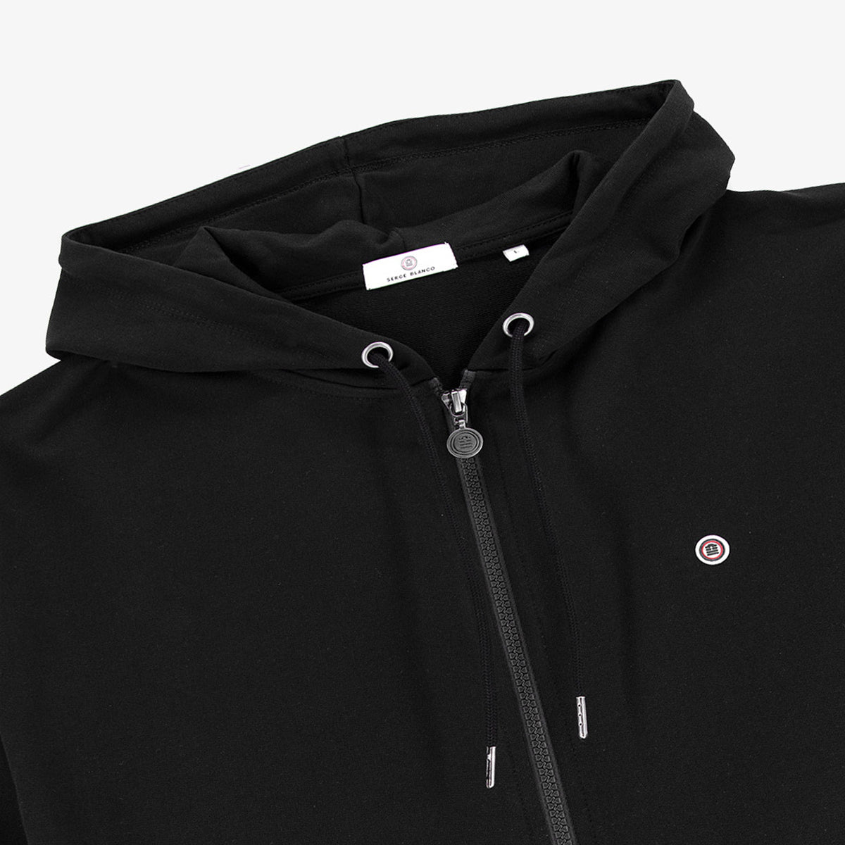 Sweat zippé à capuche Sidney en coton noir