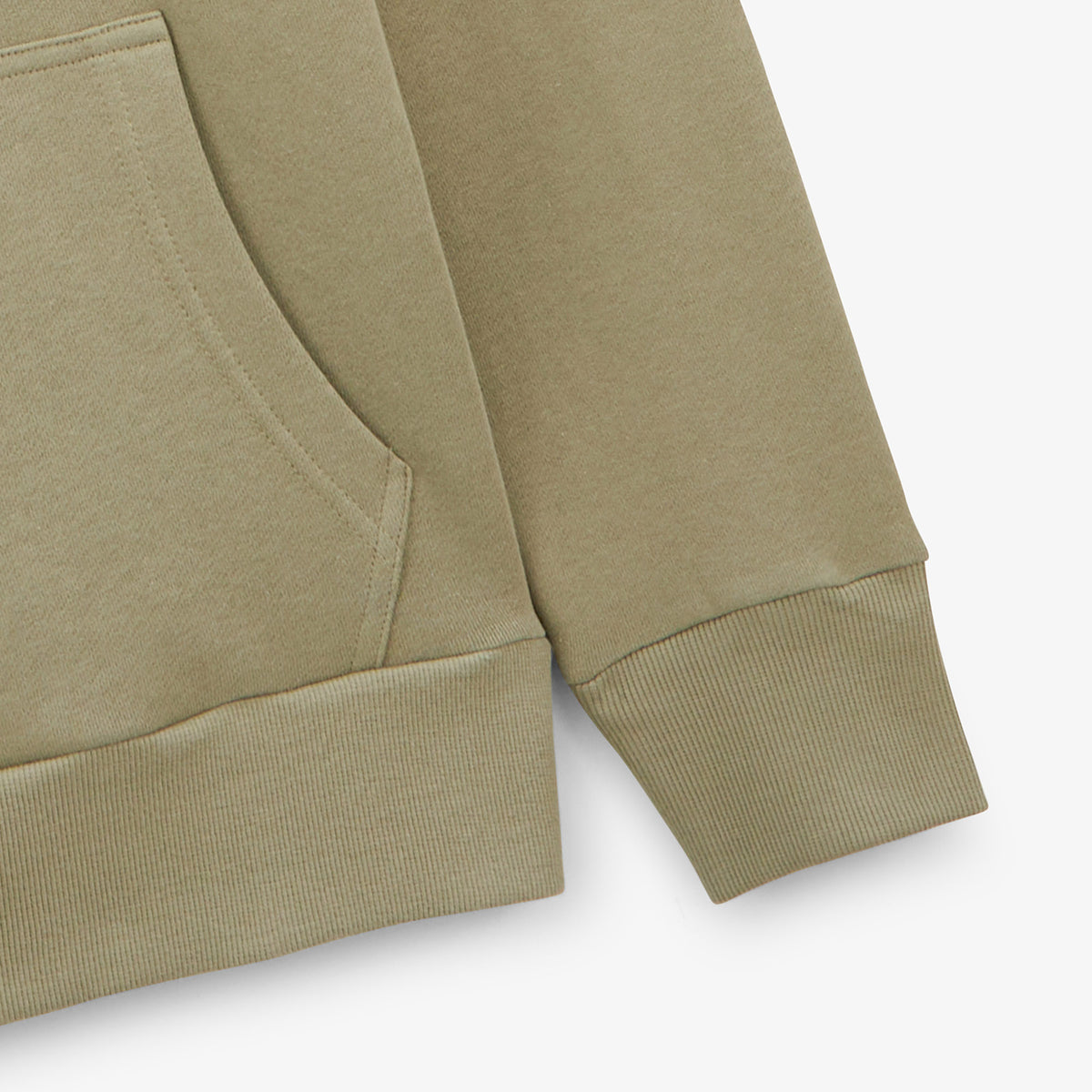 Light khaki hoodie with drawstrings