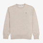 Sweat col rond Swim en coton beige chiné