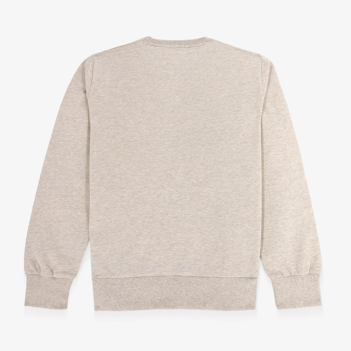 Sweat col rond Swim en coton beige chiné