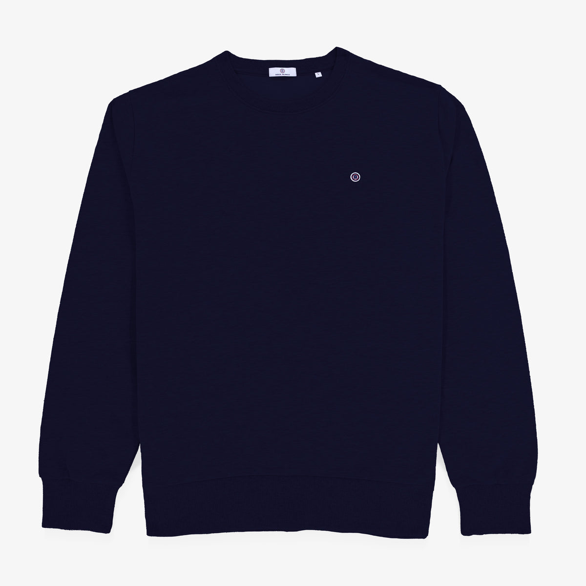 Sweat col rond Swim en coton bleu marine