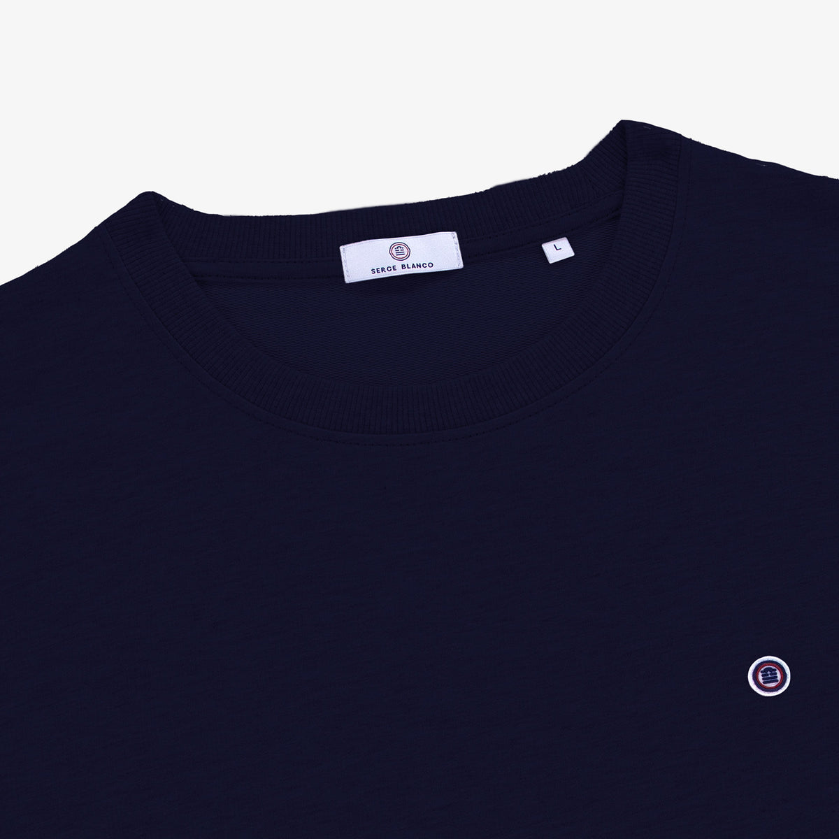 Sweat col rond Swim en coton bleu marine