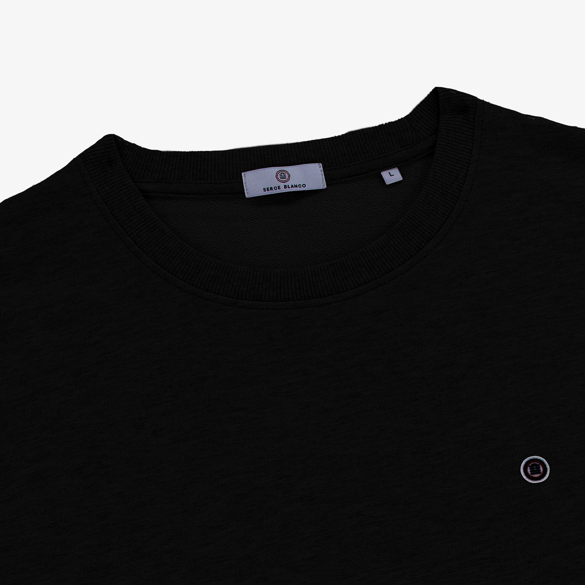Sweat col rond Swim en coton noir