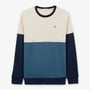 Pastel tricolor round neck sweatshirt