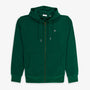 Sweat à capuche zippé Seydina en coton molletonné vert