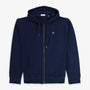 Sweat à capuche zippé Seydina en coton molletonné bleu marine
