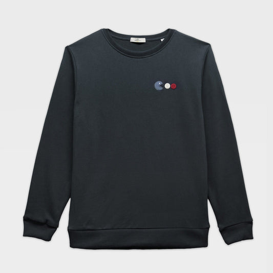 Sven junior sweatshirt with arcade embroidery dark navy