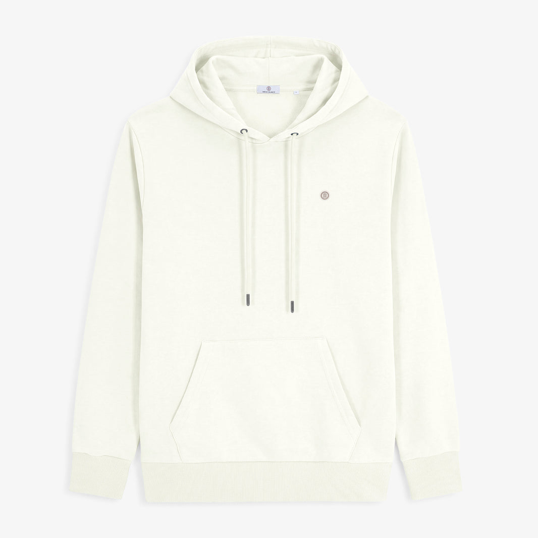 Sweat à capuche Samson en coton molletonné blanc