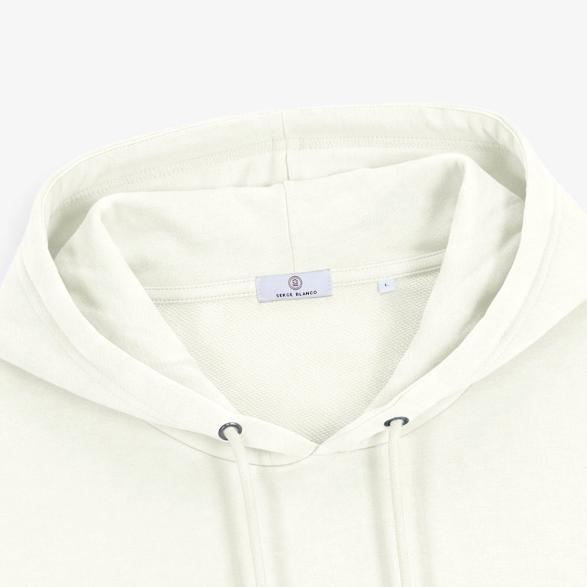 Sweat à capuche Samson en coton molletonné blanc