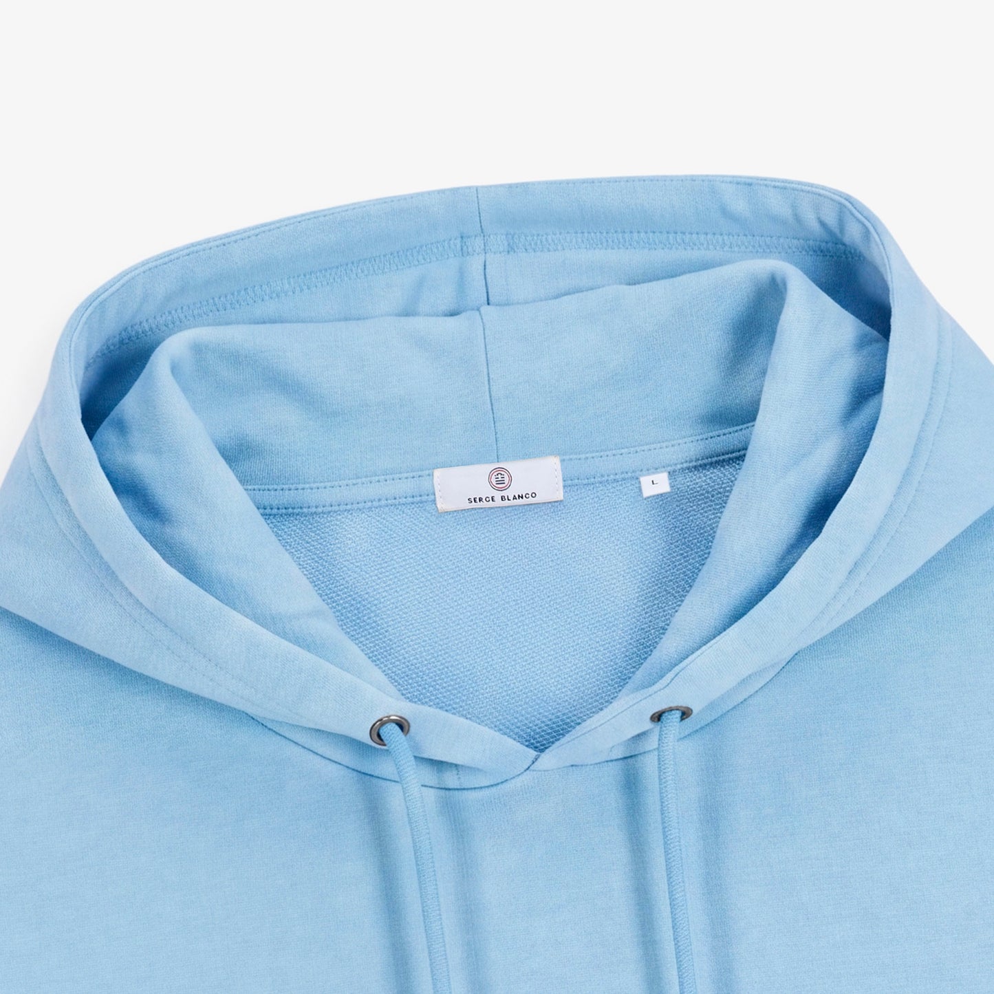 Sweat à capuche Samson en coton molletonné bleu ciel