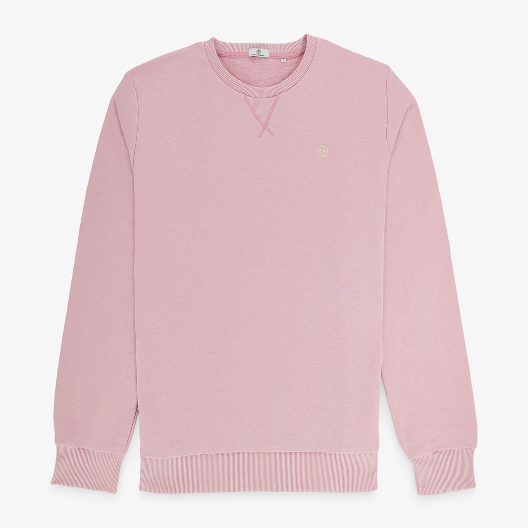 Sweat col rond Stanley en coton molletonné rose