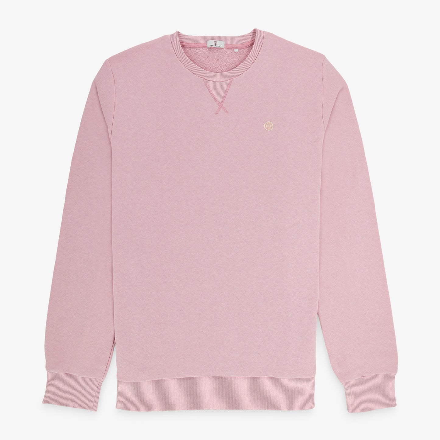 Sweat col rond Stanley en coton molletonné rose