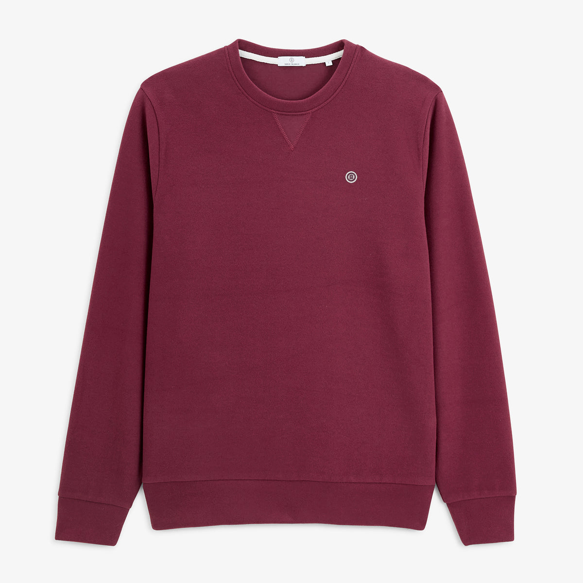 Sweat col rond French Rib rouge vigne
