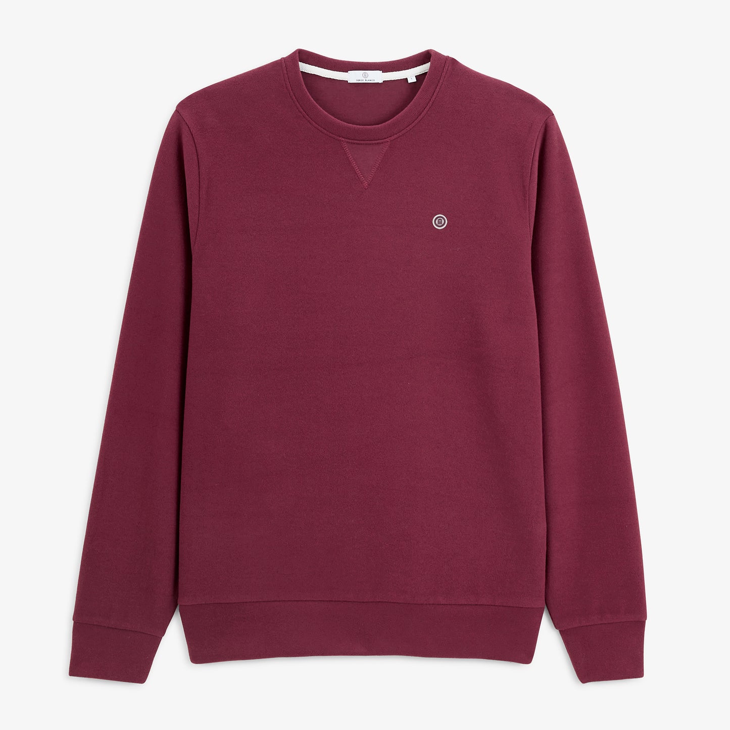 Sweat col rond French Rib rouge vigne