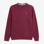 Sweat col rond French Rib rouge vigne