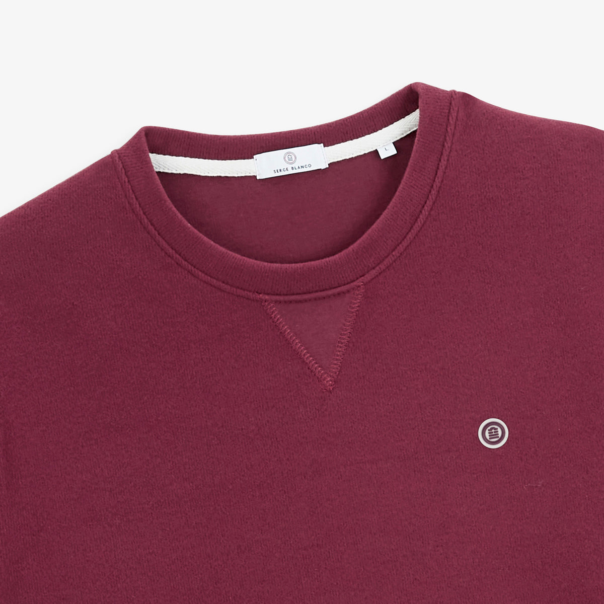 Sweat col rond French Rib rouge vigne