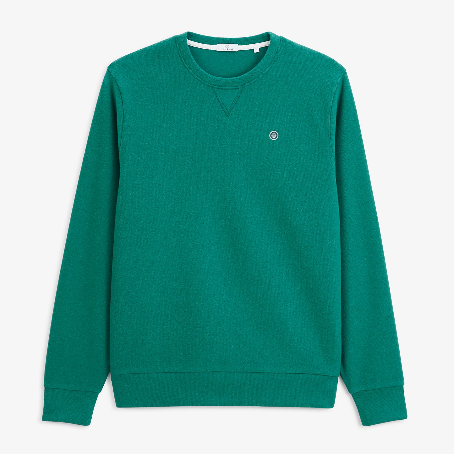 Sweat col rond French Rib vert pivert