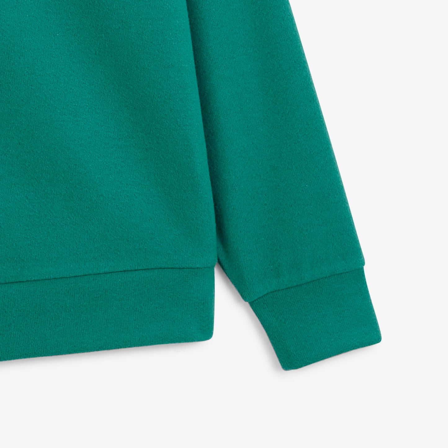Sweat col rond French Rib vert pivert