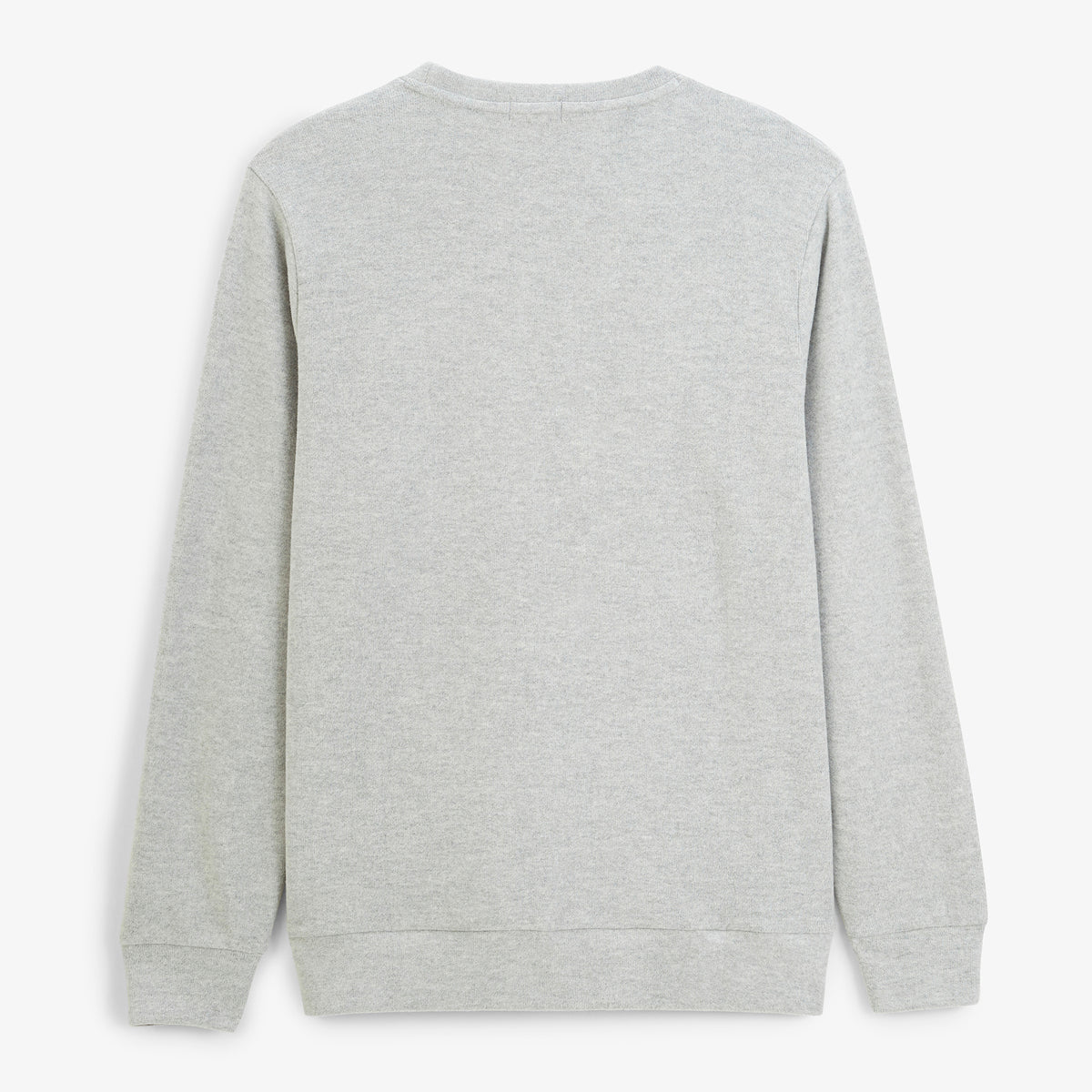 Sweat col rond French Rib gris chiné