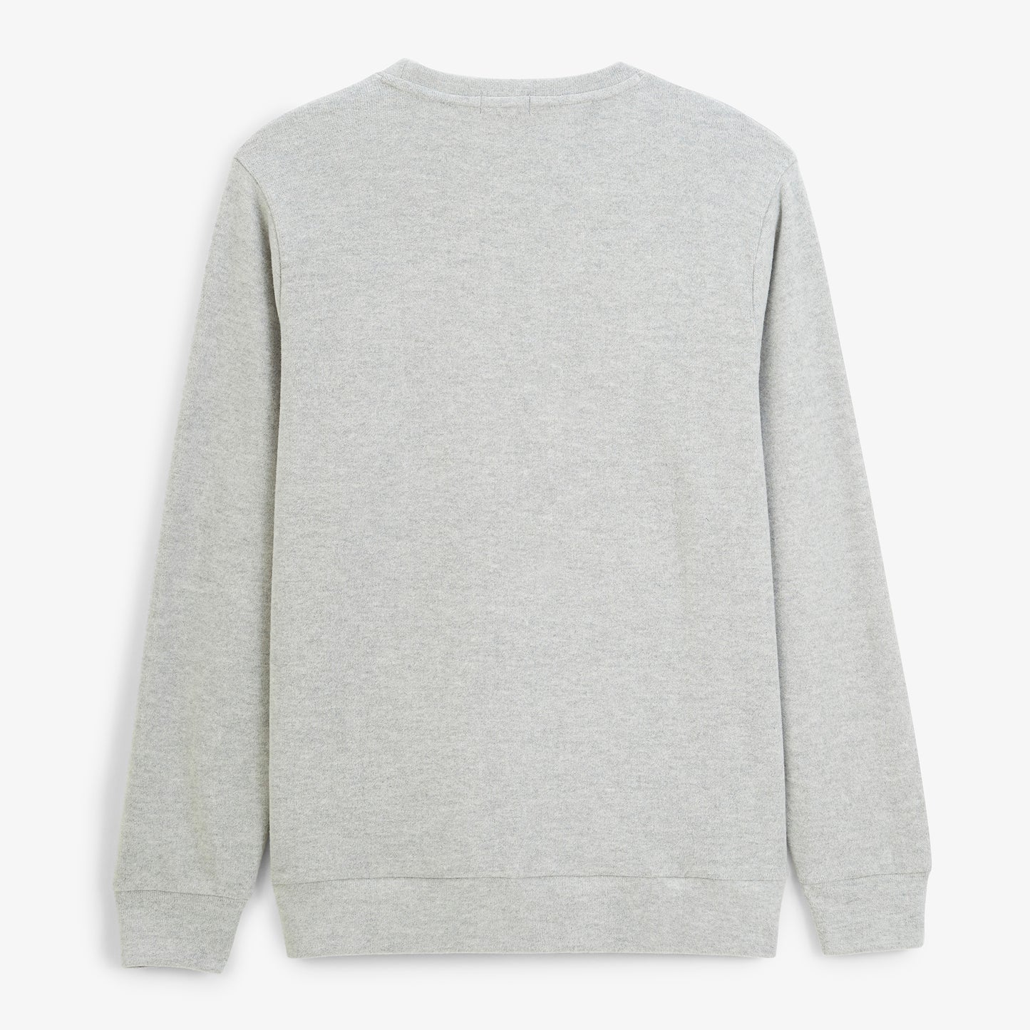 Sweat col rond French Rib gris chiné