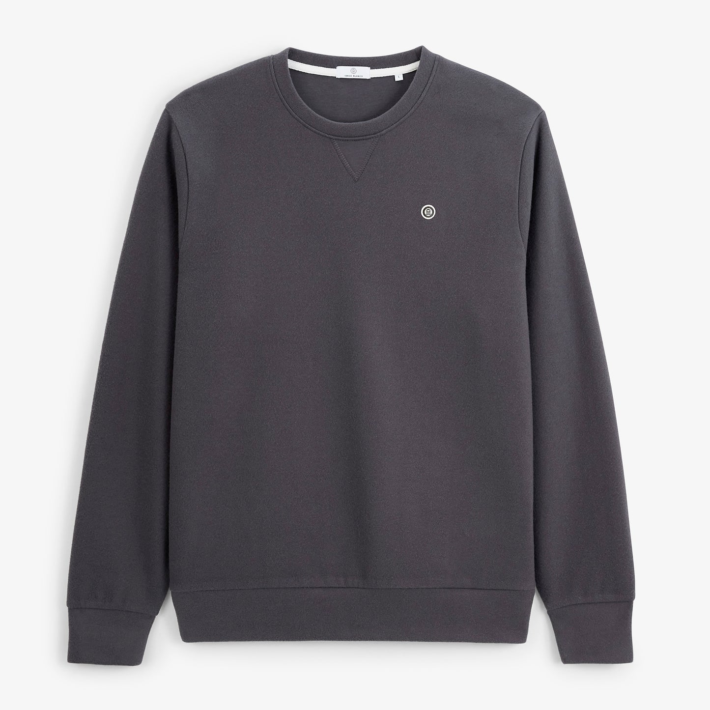 Sweat col rond French Rib gris asphalte