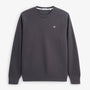 Sweat col rond French Rib gris asphalte