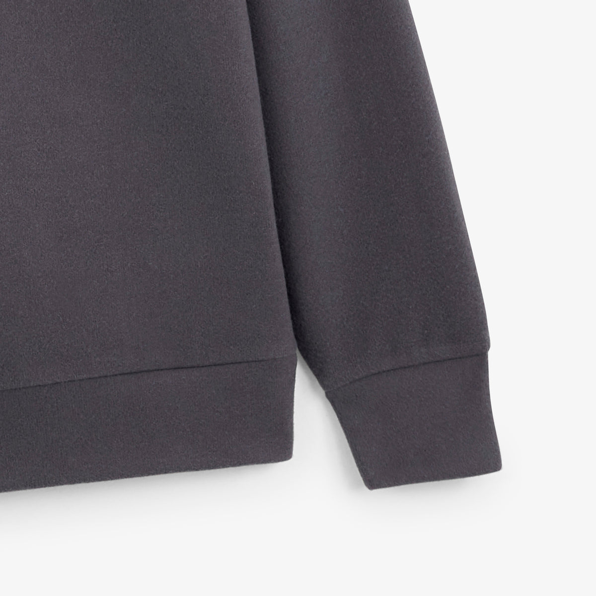 Sweat col rond French Rib gris asphalte