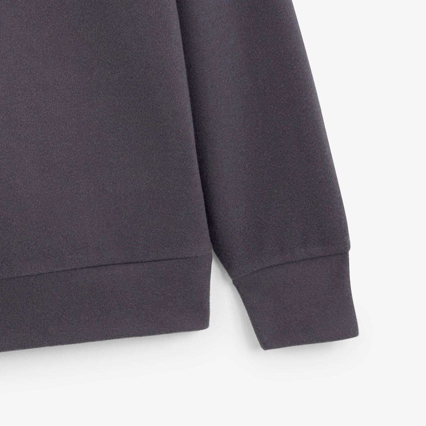 Sweat col rond French Rib gris asphalte