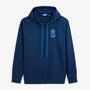 Sweat à capuche en coton molleton bleu marine broderie Pilote SBPLAY
