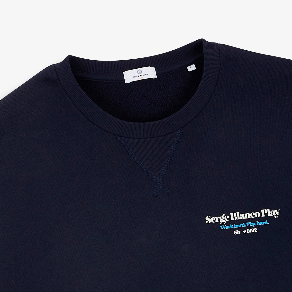 Sweat col rond imprimé Friends & Fun bleu marine