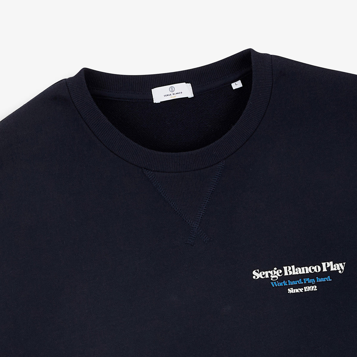 Friends & Fun SBPLAY Dark Navy Blue Cotton Crewneck Sweatshirt