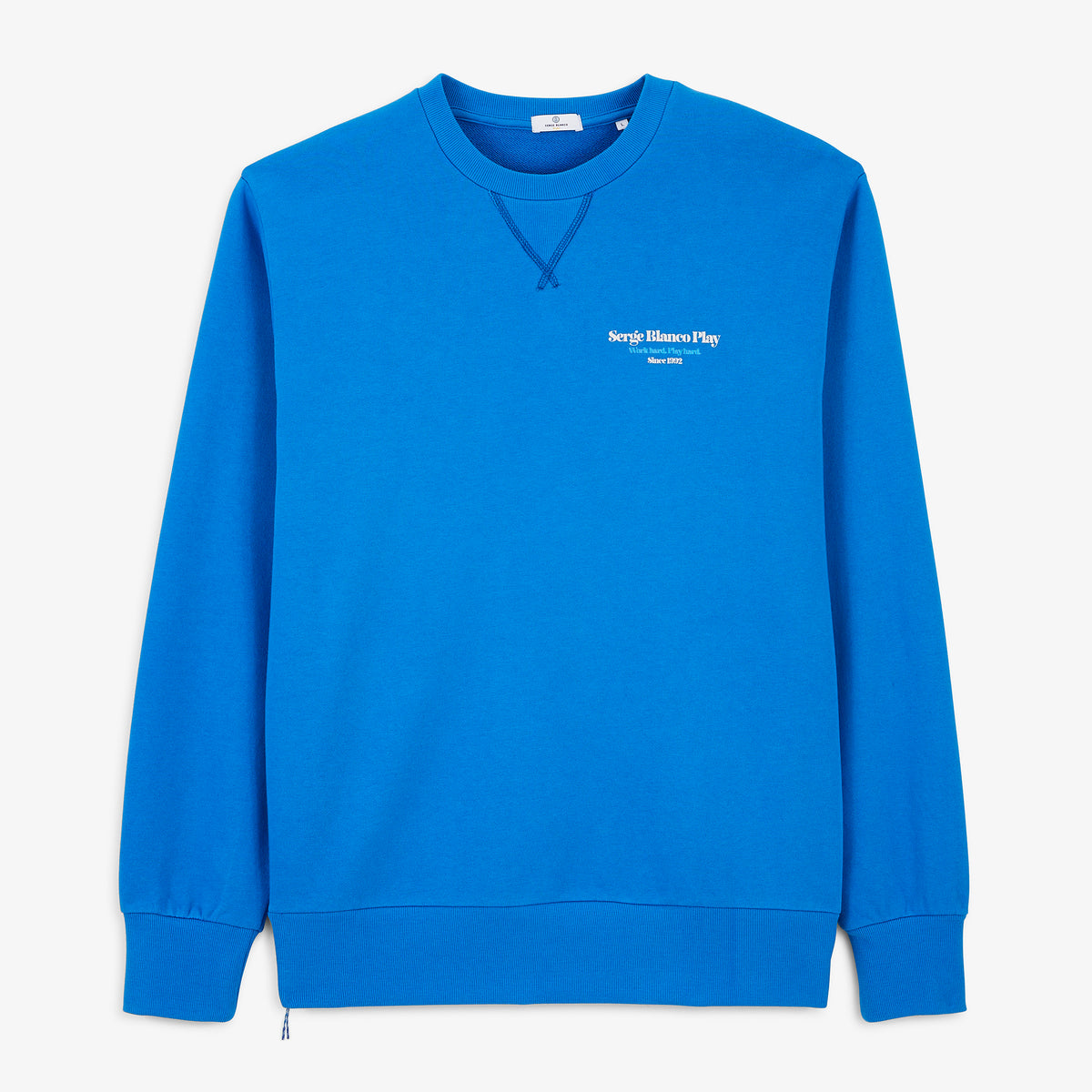 Sweat col rond imprimé Ski & Raclette bleu niva