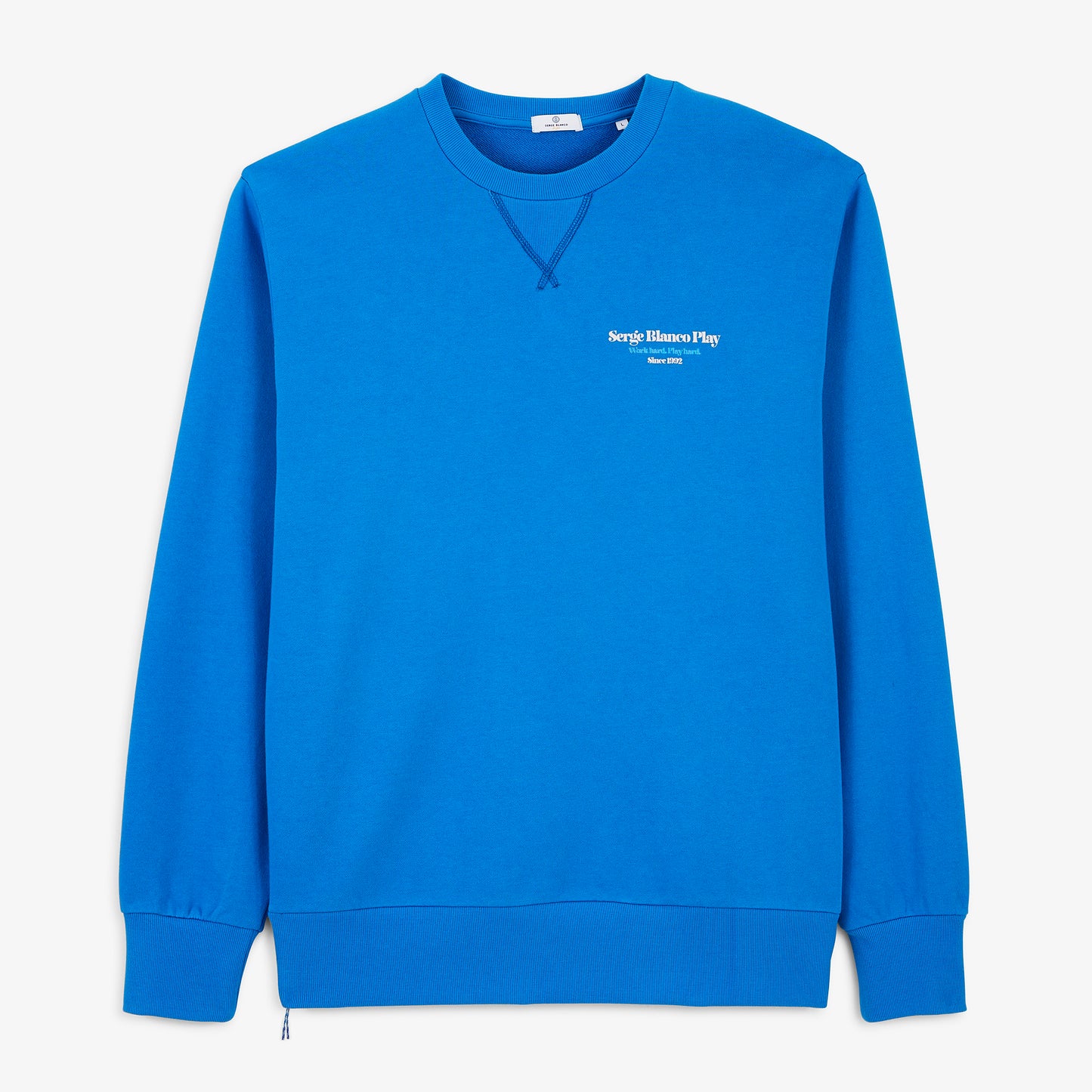 Sweat col rond imprimé Ski & Raclette bleu niva
