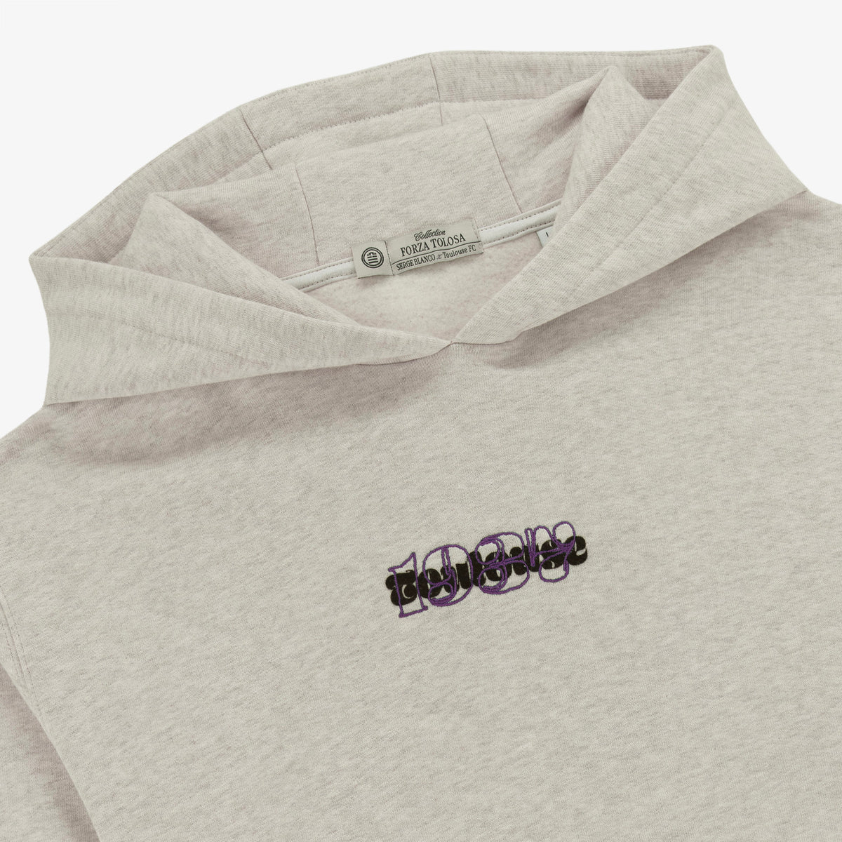 Sweat "1937" à capuche 100% coton beige chiné Toulouse Football Club