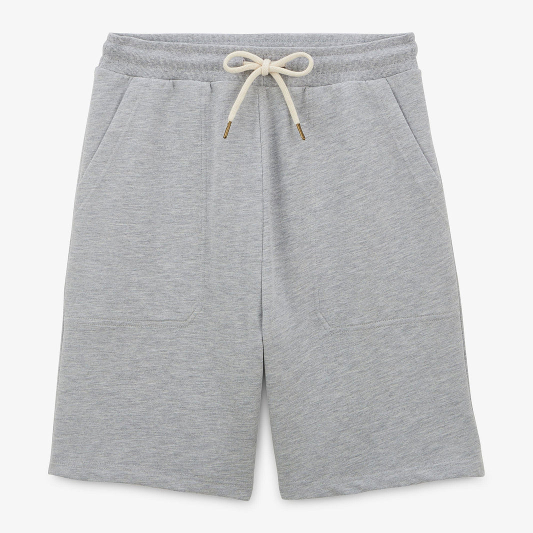 Short en molleton gris en coton homme serge blanco