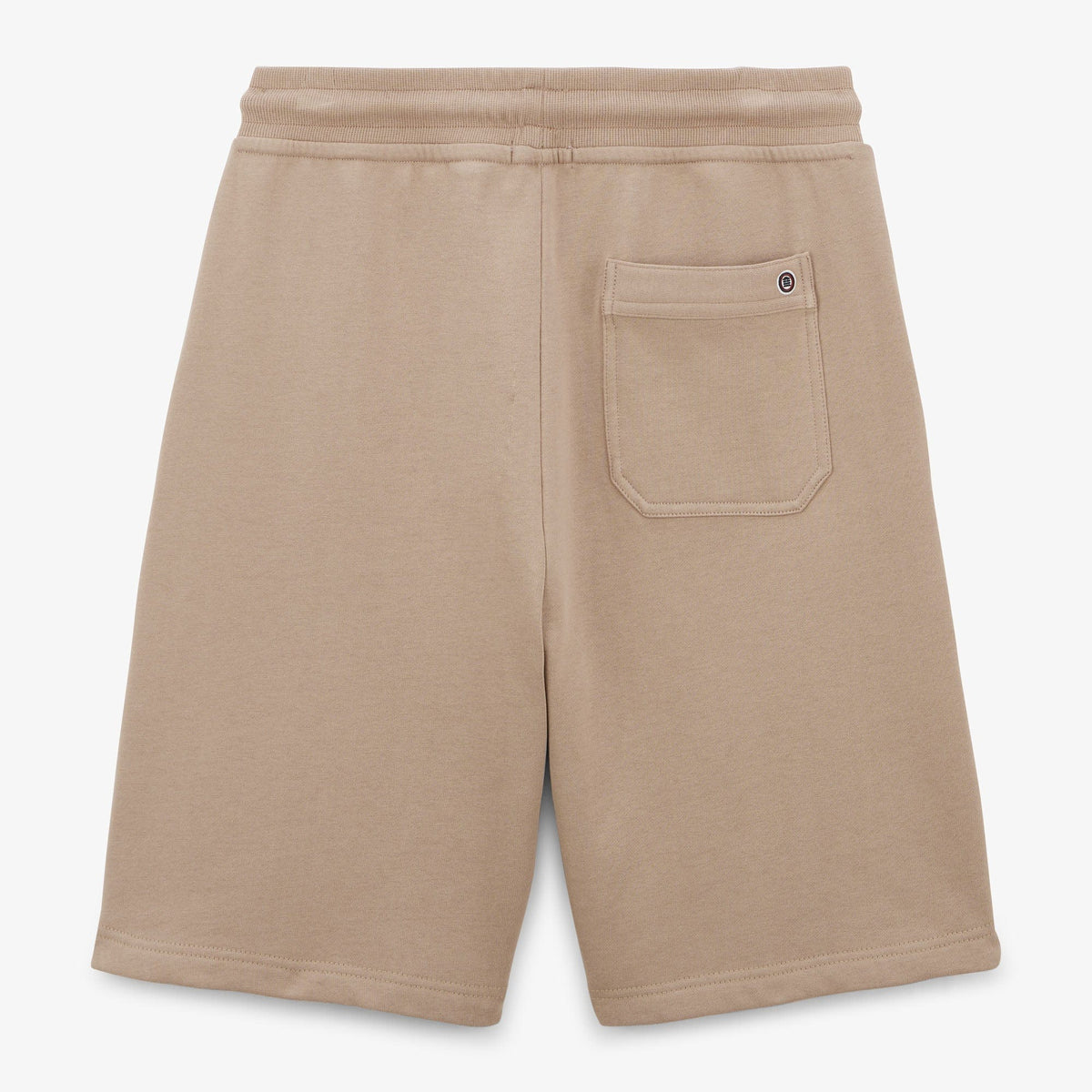 Short en molleton taupe en coton homme serge blanco