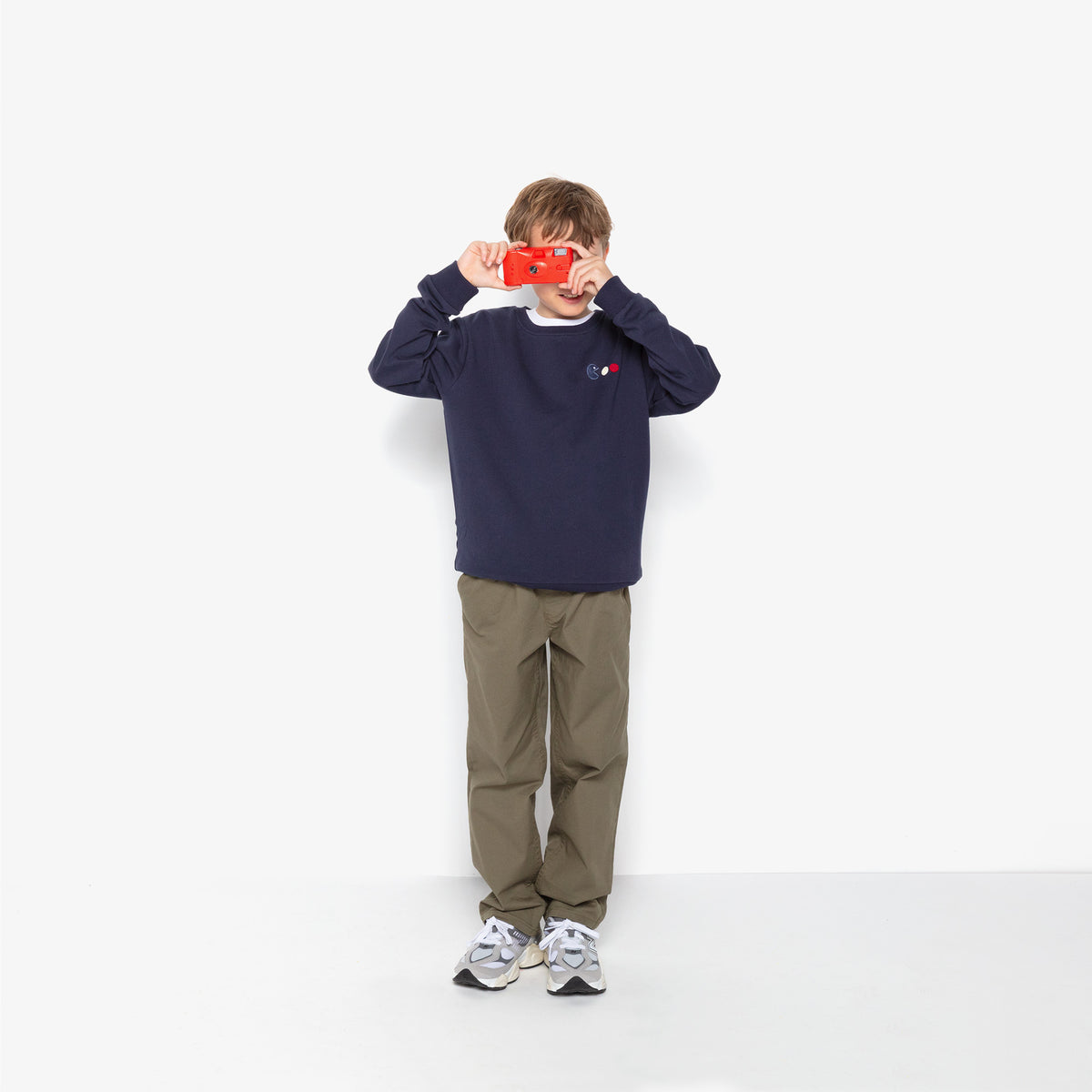 Felpa Sven da ragazzo con ricamo arcade blu scuro