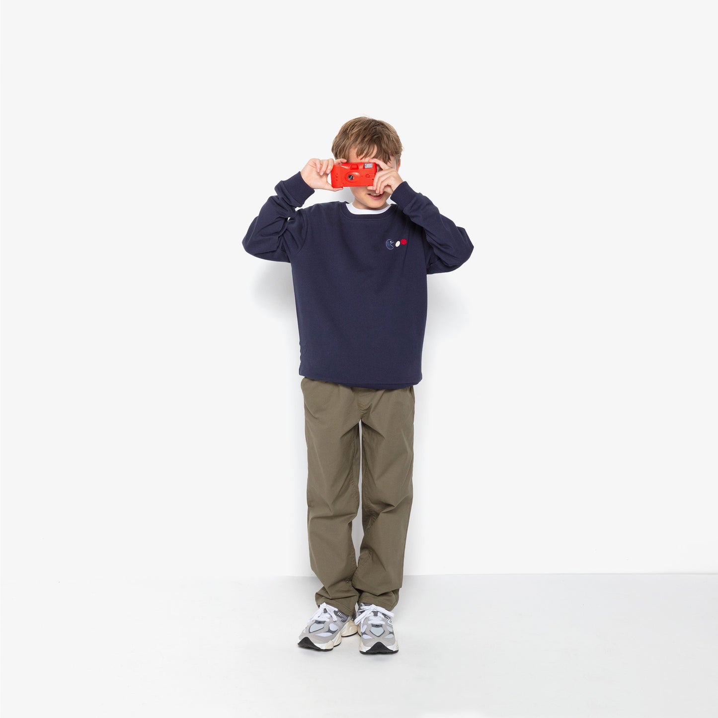 Felpa Sven da ragazzo con ricamo arcade blu scuro