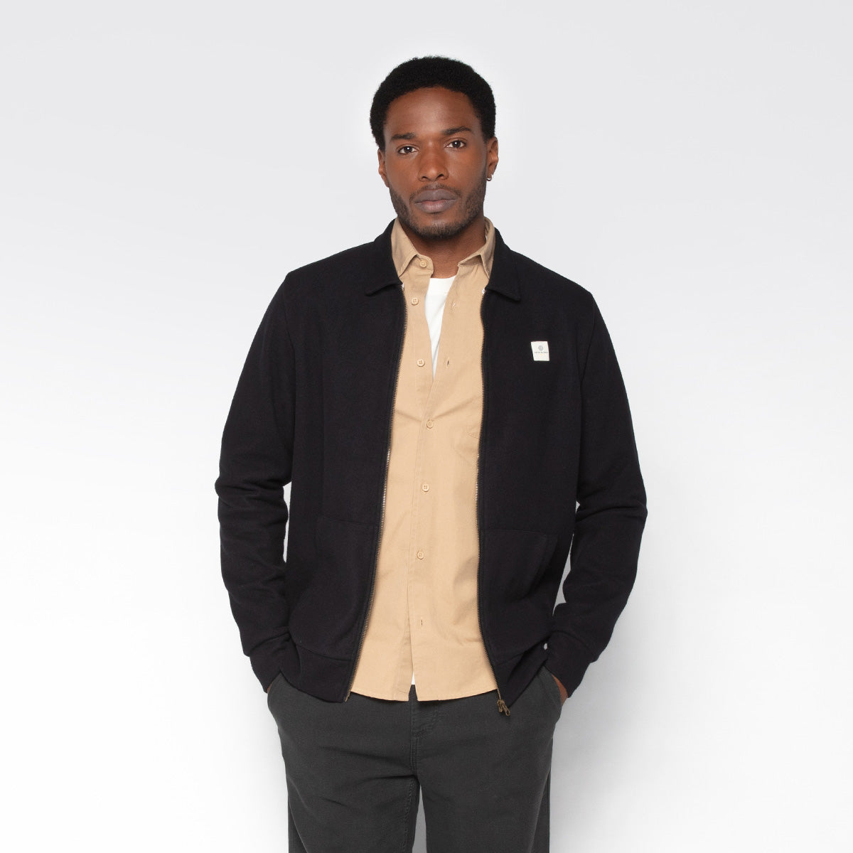 Sweat Zippé avec Col Polo Souleman Noir Play Homme SERGE BLANCO