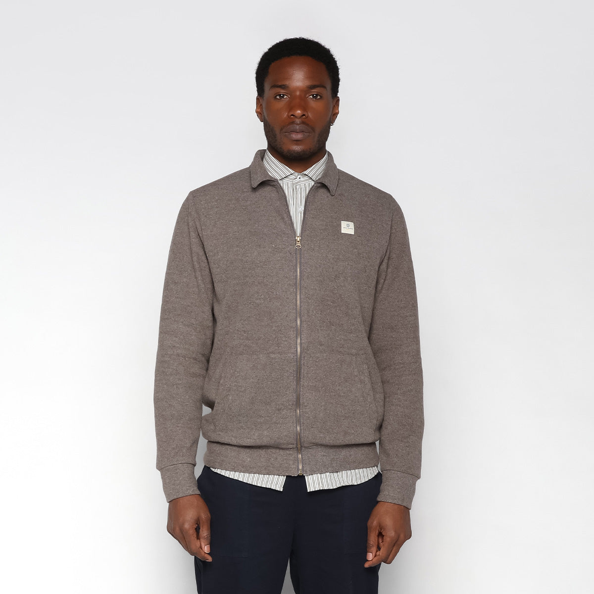 Sweat Zippé Avec Col Polo Souleman Shitake Homme SERGE BLANCO