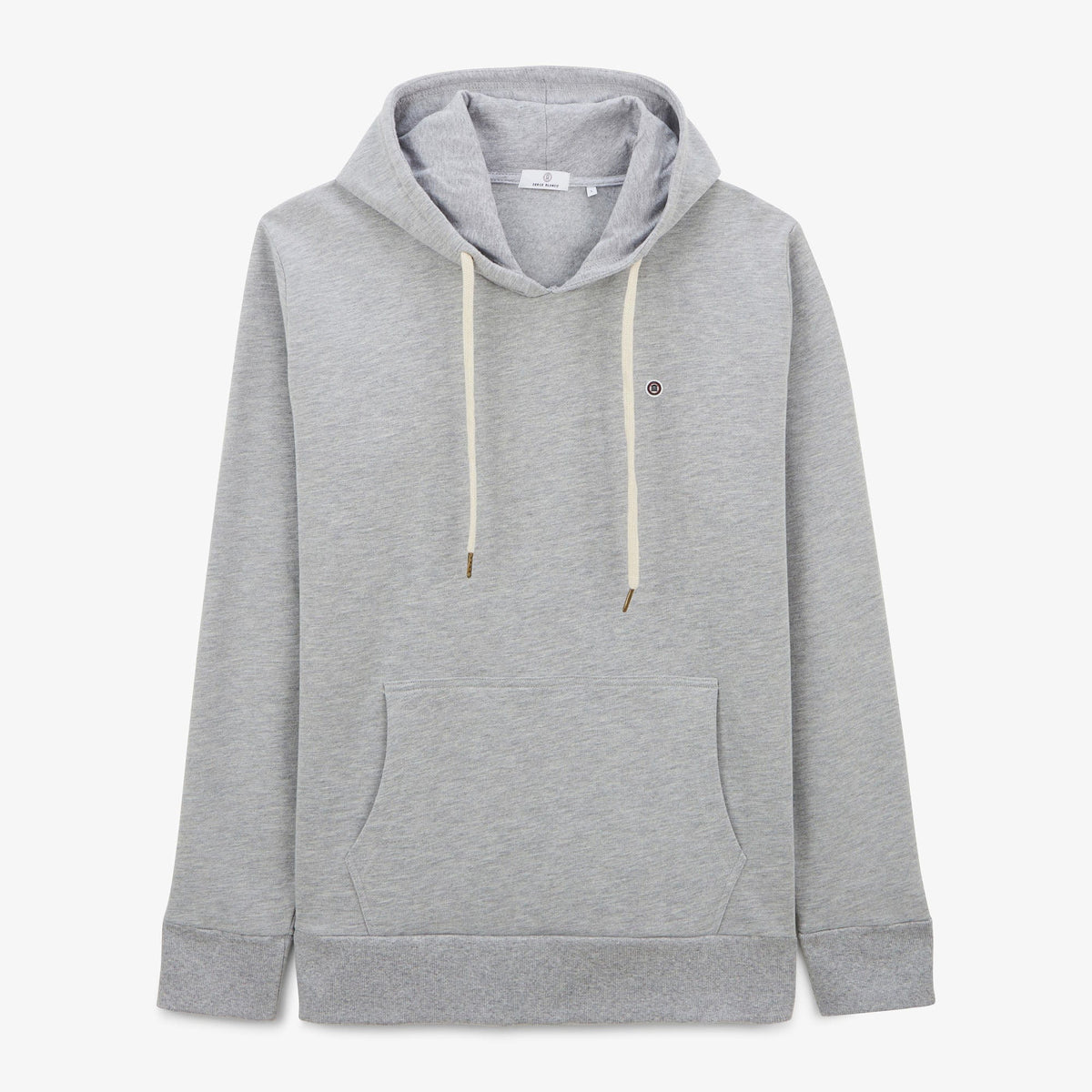 Sweat à capuche gris avec cordons homme serge blanco