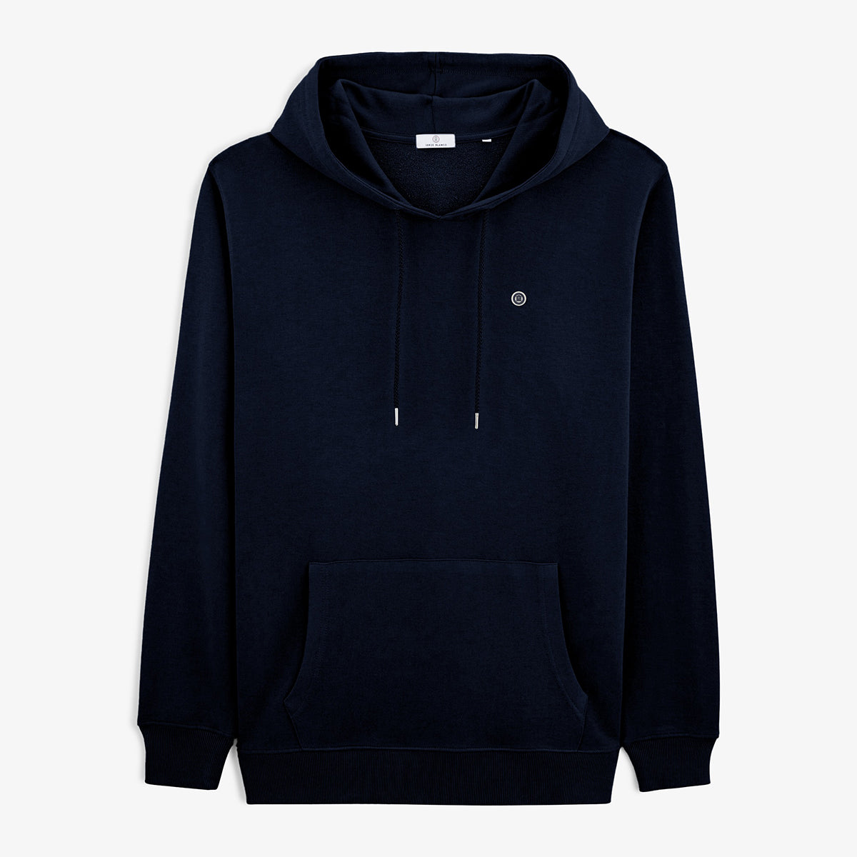 Sweat à capuche hoodie bleu marine en coton homme SERGE BLANCO