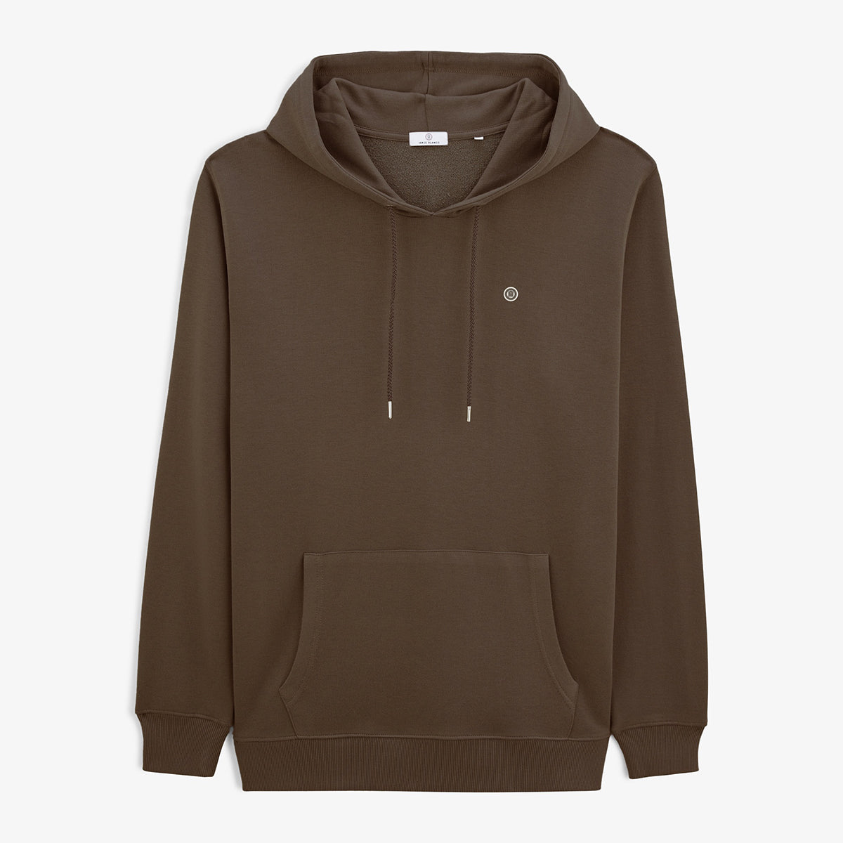Sweat à capuche hoodie marron cafe en coton homme SERGE BLANCO