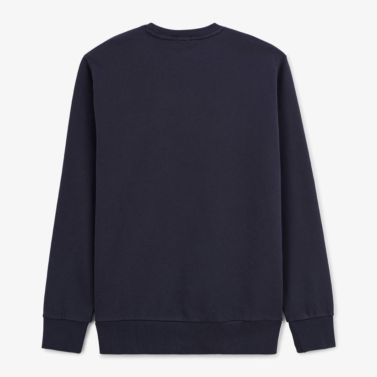 Sweat col rond en coton molleton bleu dark navy SERGE BLANCO
