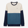 Sweat col rond tricolore pastel homme serge blanco