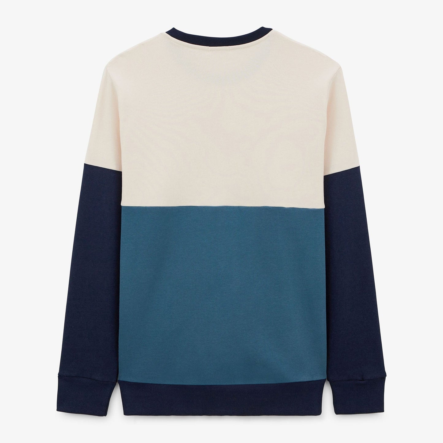 Sweat col rond tricolore pastel homme serge blanco