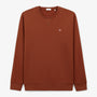 Sweat col rond uni orange courge en coton homme SERGE BLANCO