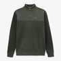 Sweat en coton avec col zippe vert anglais homme SERGE BLANCO