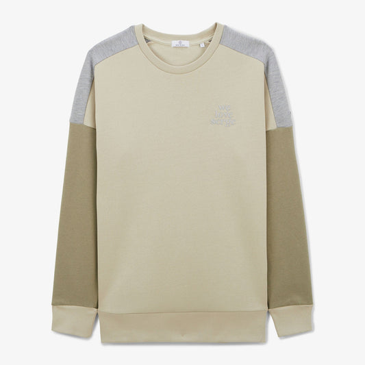 Sweat en molleton WE LOVE SERGE ciment col rond en coton homme SERGE BLANCO